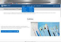 screenshot of GIGAFLIGHT cable products main page