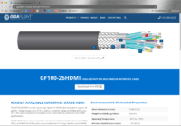 screenshot of GIGAFLIGHT individual cable product page